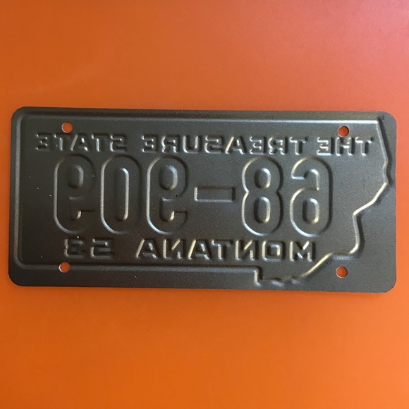 Vintage 1953 License Plate Montana State Bicycle Metal Mini Collectors - Picture 10 of 10